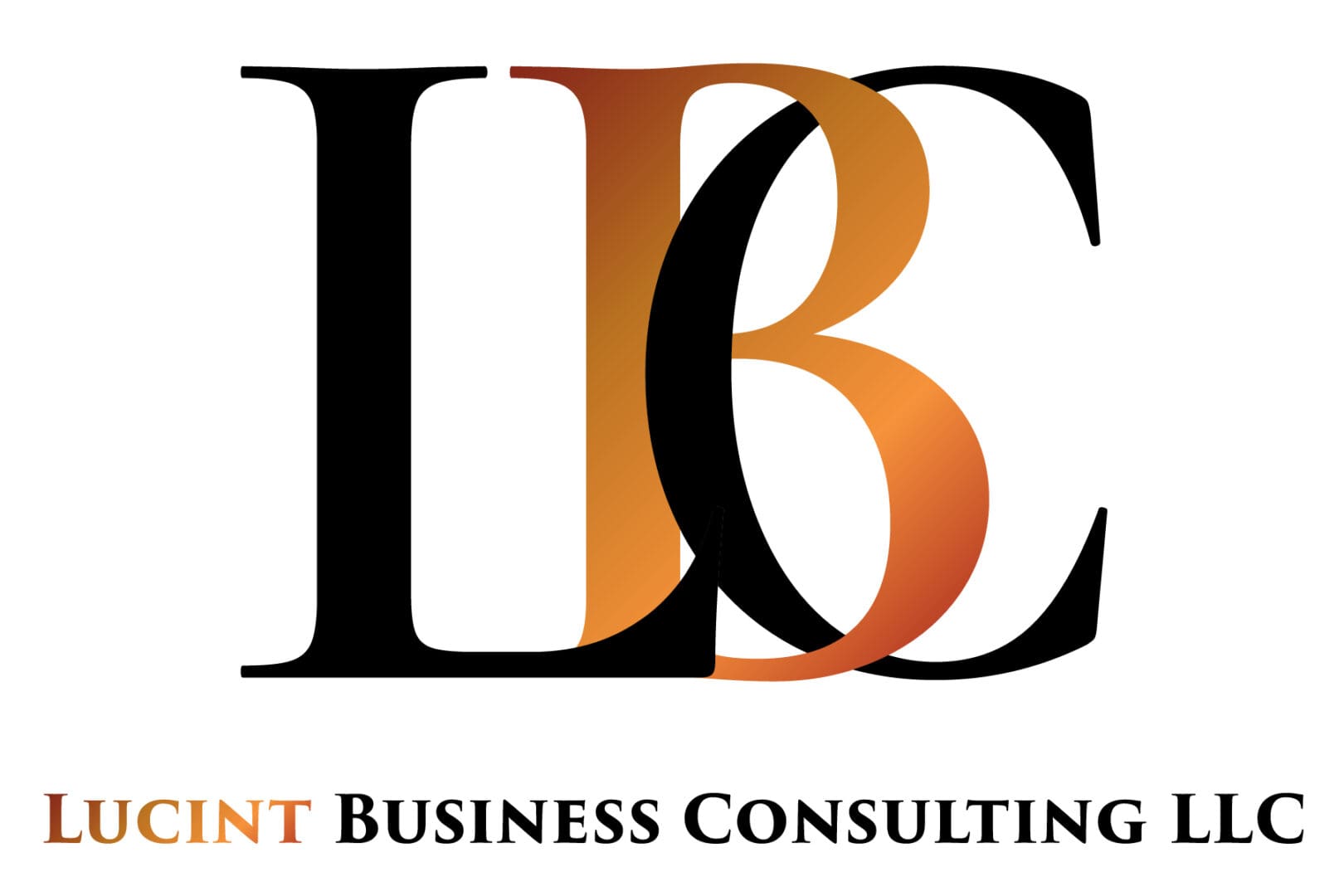 A logo of the company, lucent business consulting.
